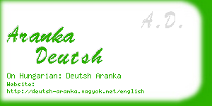 aranka deutsh business card